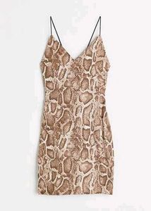 🤎Snakeskin Print Mini Dress