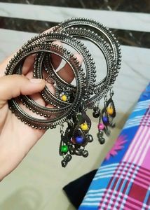 Boho Charm Bangles with Colorful Beads