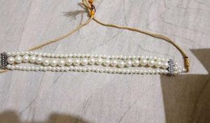 Gold-Plated Pearl Choker Necklace