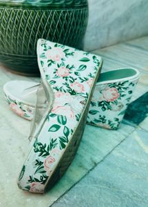 Floral Wedge Heels