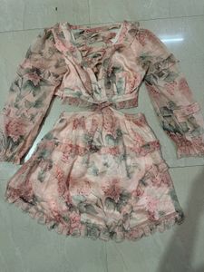 Floral Print Cut-Out dress