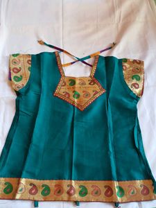 Teal Paisley Saree Blouse