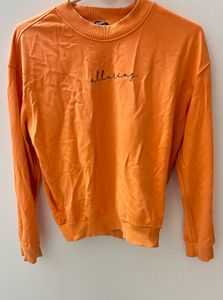 Orange "alluring" Graphic Sweatshirt