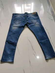 Men's Blue 44 size  Washed Jeans
