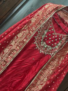 Elegant Red &amp; Gold Ethnic Suit