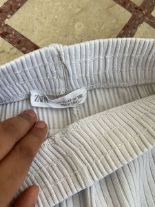 Ribbed Wide Leg Pants pure cotton