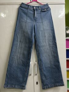 Wide Leg Denim Jeans High Waist