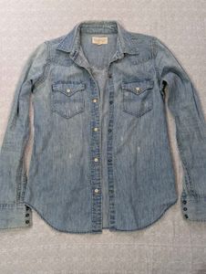 Light Wash Denim Western Shirt