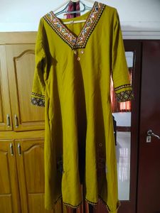 Mustard Yellow Kurta Set with Pants