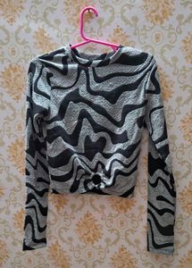 Sparkly Black & Silver Blouse