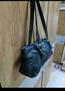 Black Leather Shoulder Bag