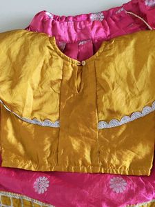 Beautiful Pink &amp; Yellow Lehenga Choli