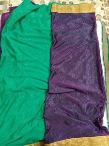 New Double Colour Banarasi Silk Saree