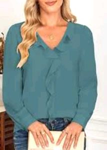 Elegant Besiva Teal Blouse