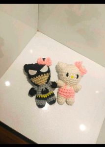 Crochet Hello Kitty keychain(1 piece)
