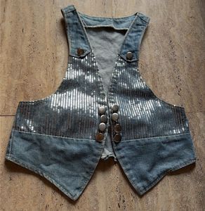 Sparkly Denim Vest (short)