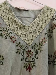 Boho Embroidered V-Neck Tunic Top