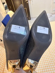 Sparkling Black Toe Heels check details