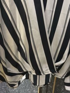 Chic Striped V-Neck Blouse