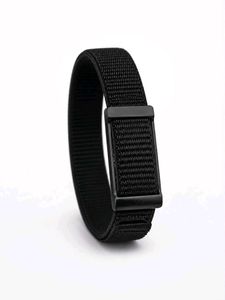 WOOP Classic Black Nylon Watch Strap