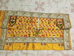 Yellow Embroidered Saree