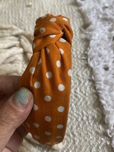Orange Polka Dot Headband