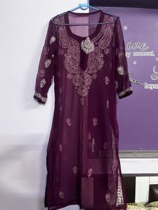Chikan Kurta with inner never worn