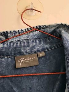 Washed Denim Long shirt