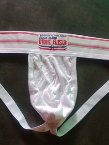 XXl White Jockstrap with Stripes
