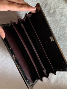 Vintage Style Leather Clutch