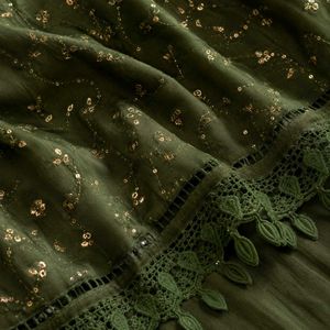 Elegant Olive Green Embroidered Kurta Set