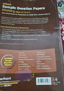 History  Sample Question Papers .