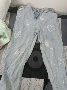 Light Wash Jeans with Fun Graphics