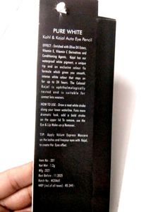 White Kajal Waterproof 24 Hours Long Lasting