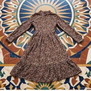 Vintage Floral Print Dress