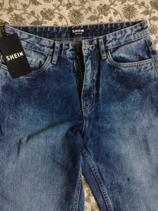 SHEIN Women's Mid High Waist Straight Leg Jeans