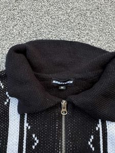 Argyle Zip-Up Sweater