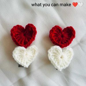 Crocheted Heart Charm (10 pieces₹140+46 delivery)