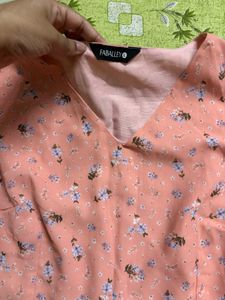 Chic Pink Floral Puff Sleeve Top