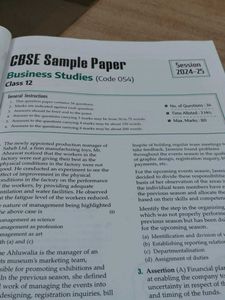 Business Studies 12th Sample Paper