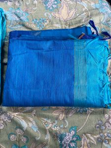 Designer Cotton Saree With Blouse