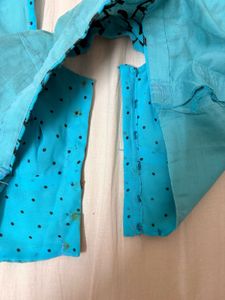 blue saree with stitched blouse 💙
