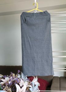 Gray Midi Skirt