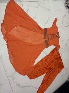 Orange  Jacket type suit