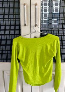 Lime Green Corset Crop Top