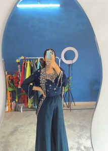 sarara blouse and sarg 3 pics totally hand work