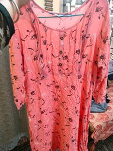 Pink Floral feeding kurtha