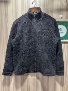 Columbia Grey Full Zip Sherpa Fleece