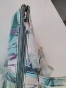 Caprese Floral Cyan Color Hand Bag