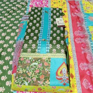 Printed Crepe Unstitched Suit